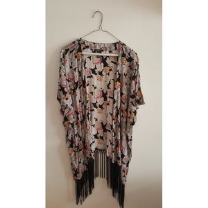 Floral and Fringed Top